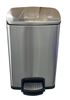 Stainless steel office recycling bin, 2 x 5L