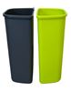 89910408 - Stainless steel office recycling bin, 2 x 5L
