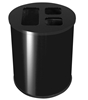 Recyclable waste collector 40L black epoxy JVD