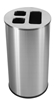 Recyclable waste collector 60L brushed stainless JVD
