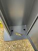 Standing ashtray with lockable terminal