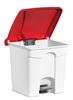 HACCP kitchen waste bin 30 L red pedal