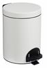 Rossignol metal pedal bin 5L white sanelia