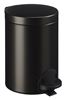 Rossignol metal pedal bin 5L black sanelia