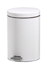 Pedal bin 12 L white metal