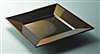 Chocolate colored plastic plate square 180 x 72