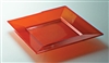 Red plastic plate square 180 x 72