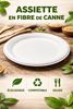 Plate biodegradable disposable fiber rods D 230 package 500