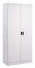 Metal cabinet with hinged doors