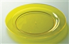 Yellow plastic plate round 190 mm by 96
