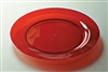 Round red plastic plate 190 mm by 96