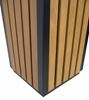 ECL10 - Outdoor trash wood and steel square 70 liters lock