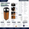 ECL11 - Outdoor trash wood and square steel 90 liters with lock