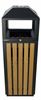 Outdoor trash wood and square steel 90 liters with lock