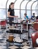 Hotel service trolley Rubbermaid black