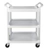 Hotel service trolley Rubbermaid white