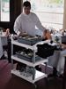 Hotel service trolley Rubbermaid white
