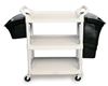 Hotel service trolley Rubbermaid white