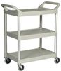 Hotel service trolley Rubbermaid gray