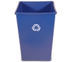 Inside trash bin for Rubbermaid Landmark blue