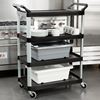 Rubbermaid 4-tier service trolley black