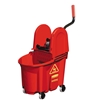 Rubbermaid WAVEBRAKE household bucket with red press
