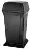FG917188BLA - Rubbermaid trash container Ranger 170 L with 2 valves Black