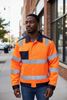 Orange gleam high visibility jacket