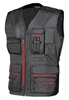 Work coat sleeveless black multipoches