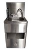 Stainless steel 304 hand washbasin with backsplash and waste bin