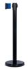 Black guidepost with blue strap