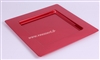 Under carmine square plastic plate x 72