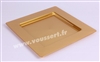 Under gold square plastic plate x 72