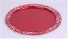 Round plastic underplate, carmine, pack of 72