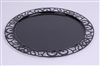 Round black plastic underplate x 72