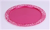 Round magenta plastic underplate x 72