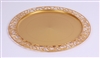 Round plastic gold underplate x 72
