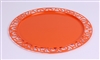 Round orange plastic underplate x 72