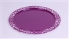 Round purple plastic underplate x 72