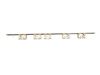 Fixed support broom wall mounted rail 90cm