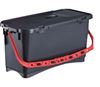 22L trolley bucket with pre-impregnated fringe, red