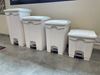 HACCP kitchen waste bin 30L white-pedal