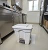 HACCP kitchen waste bin 30L white-pedal