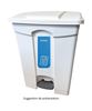 Trash HACCP 45 L white kitchen pedal