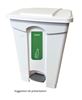 HACCP kitchen waste bin 70L white-pedal