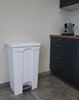 Kitchen trash HACCP 90 L white pedal