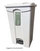 Kitchen trash HACCP 90 L white pedal