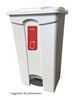 Kitchen trash HACCP 90 L white pedal