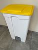 Kitchen trash HACCP 90 L yellow pedal