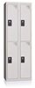 Cloakroom Multicase 2 squares superimposed 2 columns width 400mm